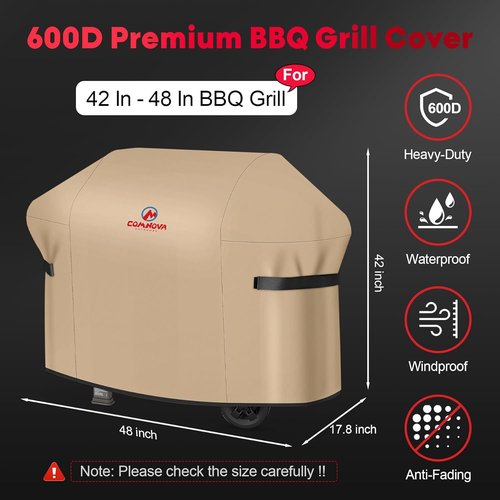Comnova Grill Cover - 48 Inch Heavy-Duty Waterproof BBQ Cover for Weber Spirit II 200 Series