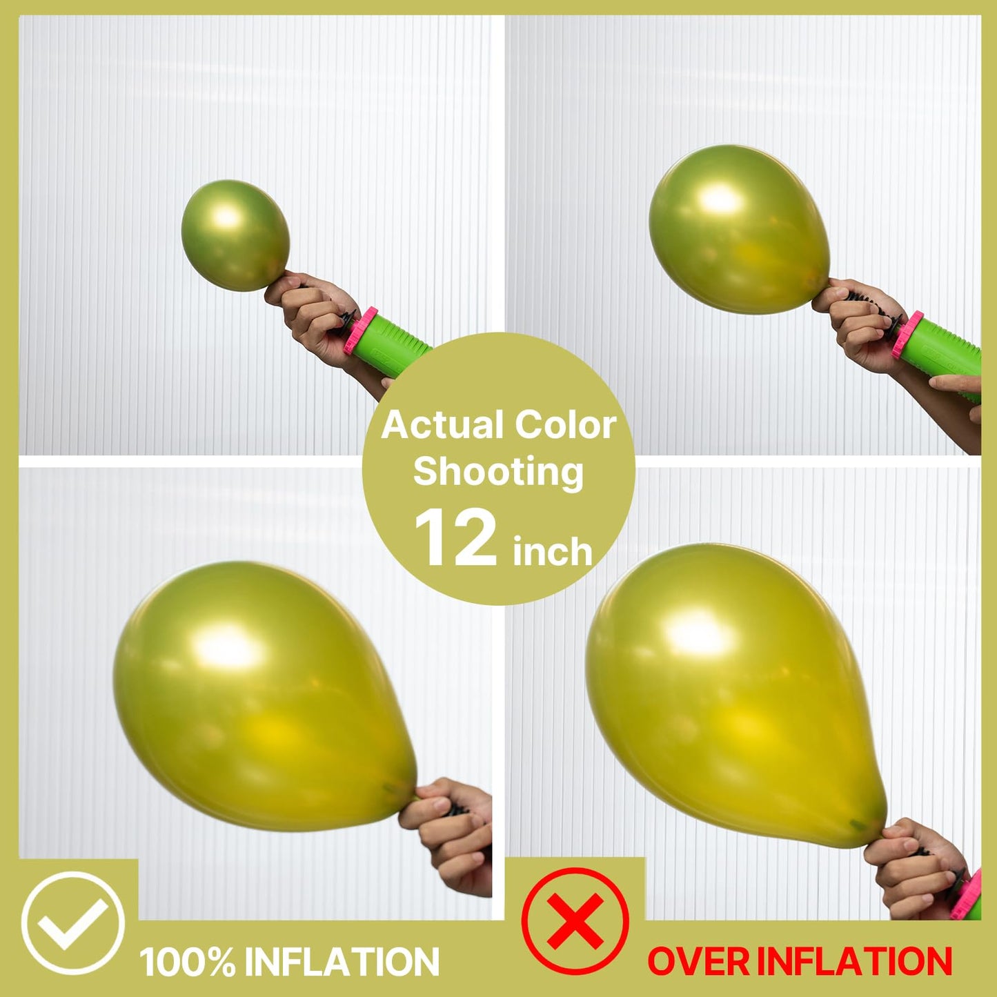 PartyWoo Metallic Lime Green Balloons 140pcs Different Sizes Pack of 18 12 10 5 Inch Metallic Light Pastel Green Balloon Arch Kit for Spring Forest Theme Birthday Tea Party Decorations Green-G109