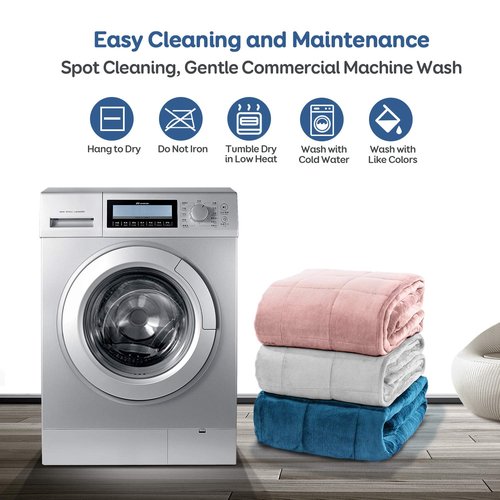 Cottonblue Sherpa Fleece Weighted Blanket 12lbs, Flannel Cozy Plush Blanket, Fuzzy Flannel Bedding Blanket Throw for Twin Full Bed, Minky Soft Blanket for Sofa Bed 48 x 72 inches, Blush Pink