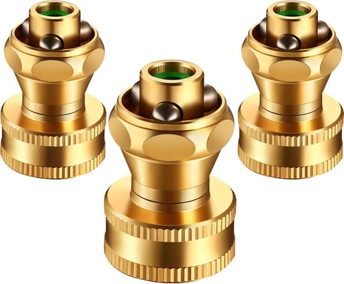Hotop Brass Hose Nozzle - Adjustable Twist Sprayer for Garden | 3/4 Inch Size