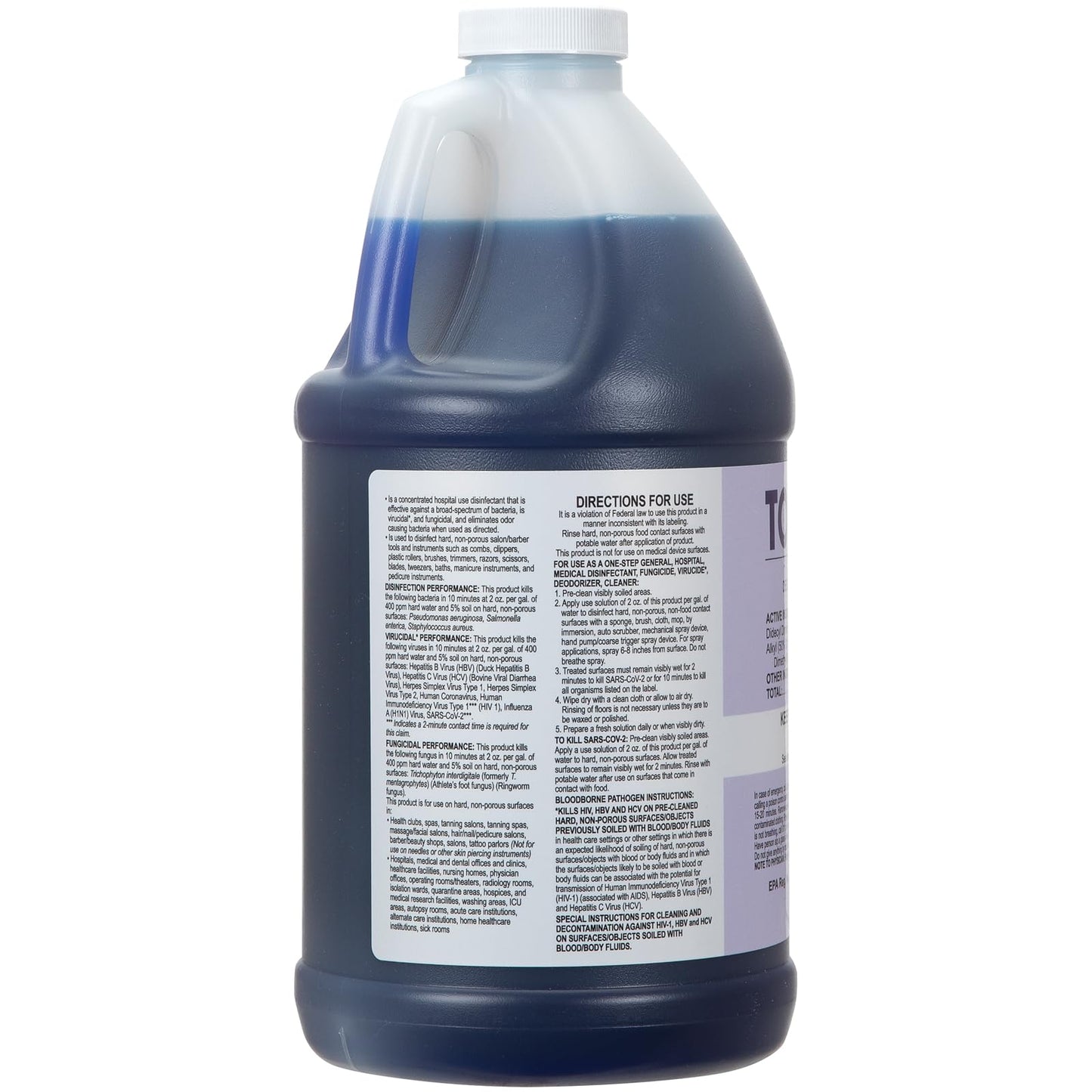 ForPro Total-Cide Disinfectant Solution, 2X Concentrated Formula, Hospital Grade Sanitizer & All Purpose Cleaner, 64 Fl Oz