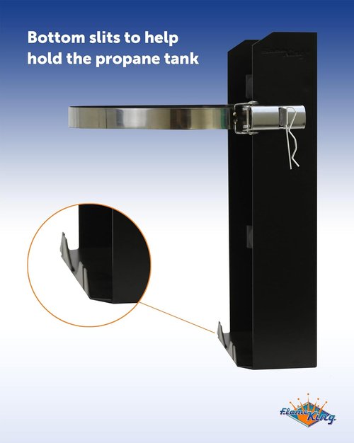 Flame King T-Racks® 10LB Propane Tank Mounting Bracket - Secure Fit for RVs, Trailers & Jeeps