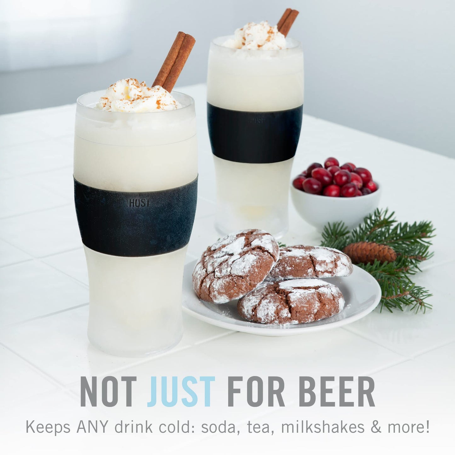 Host Freeze Best Dad Ever Insulated Glass Tumbler for Cold Drinks, Freezable Gifts for Dad, Double Wall Insulated Beer Glass for Chilled Lager, IPA, Ale & Iced Coffee, 16 oz, Set of 1