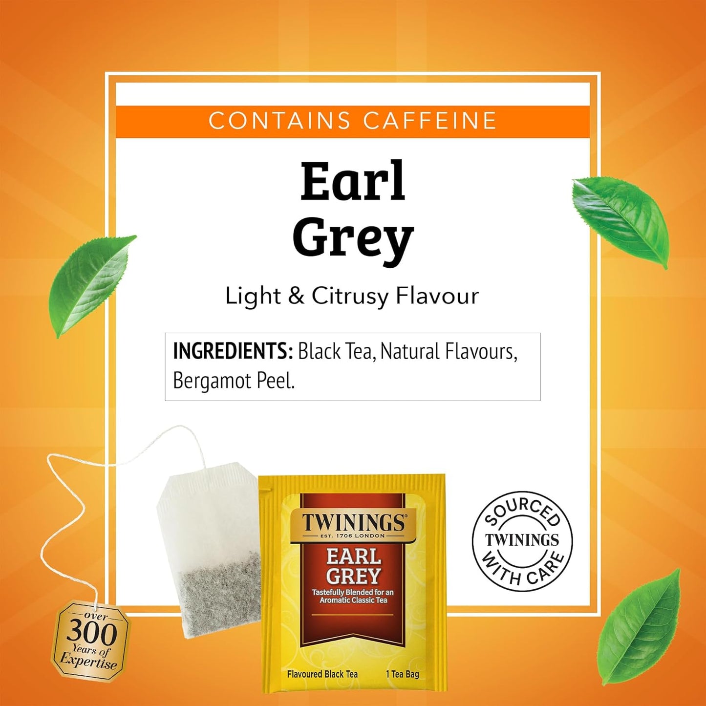 Twinings Earl Grey Tea Bags - Individually Wrapped, Citrus & Bergamot Flavor, 20 Count (Pack of 6)