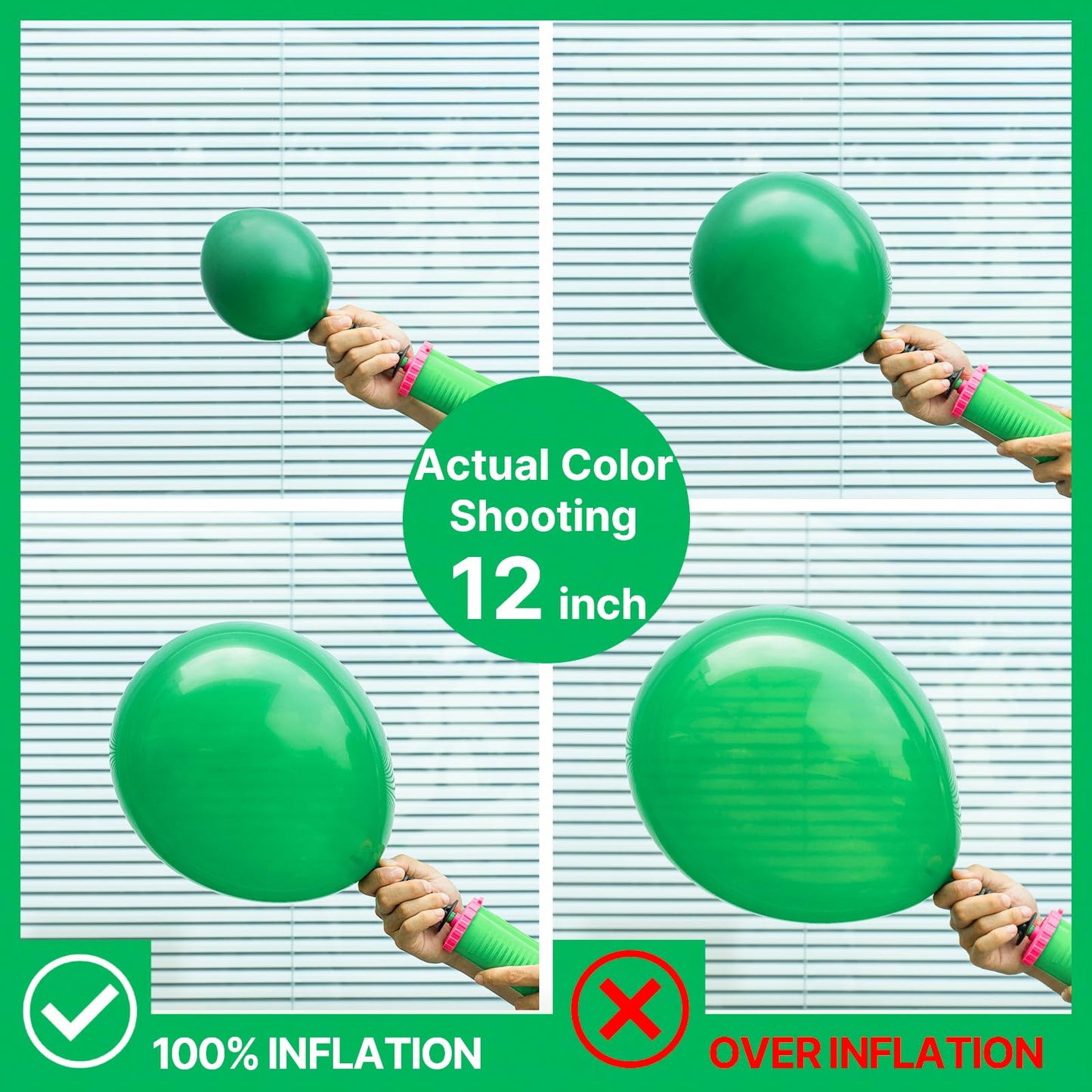 PartyWoo Green Balloons 50pcs 5 Inch Green Latex Helium Balloons for Birthday Baby Shower Graduation Engagement Wedding Dinosaur Jungle Golf Football Baseball Theme Party Decorations Green-Y24