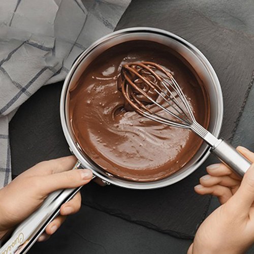 Ciwete 3 Qt Saucepan with Lid - Upgraded Package - 3 Quart 18/10 Stainless Steel Sauce Pan with Mirror Polishing and 2 Sacles, Induction Cookware, Small Pot for Cooking, Dishwasher Safe Oven Safe