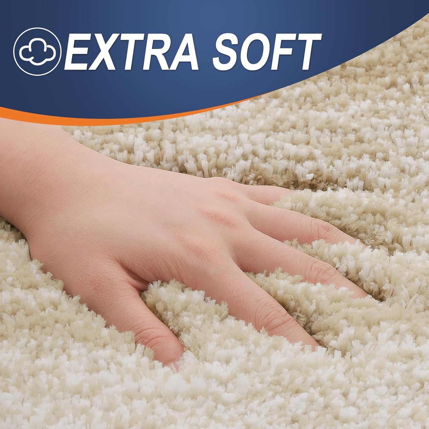 OLANLY Bathroom Runner Rug - Extra Soft Microfiber Mat with Rubber Backing | 44x24 Inches, Quick Dry, Tan
