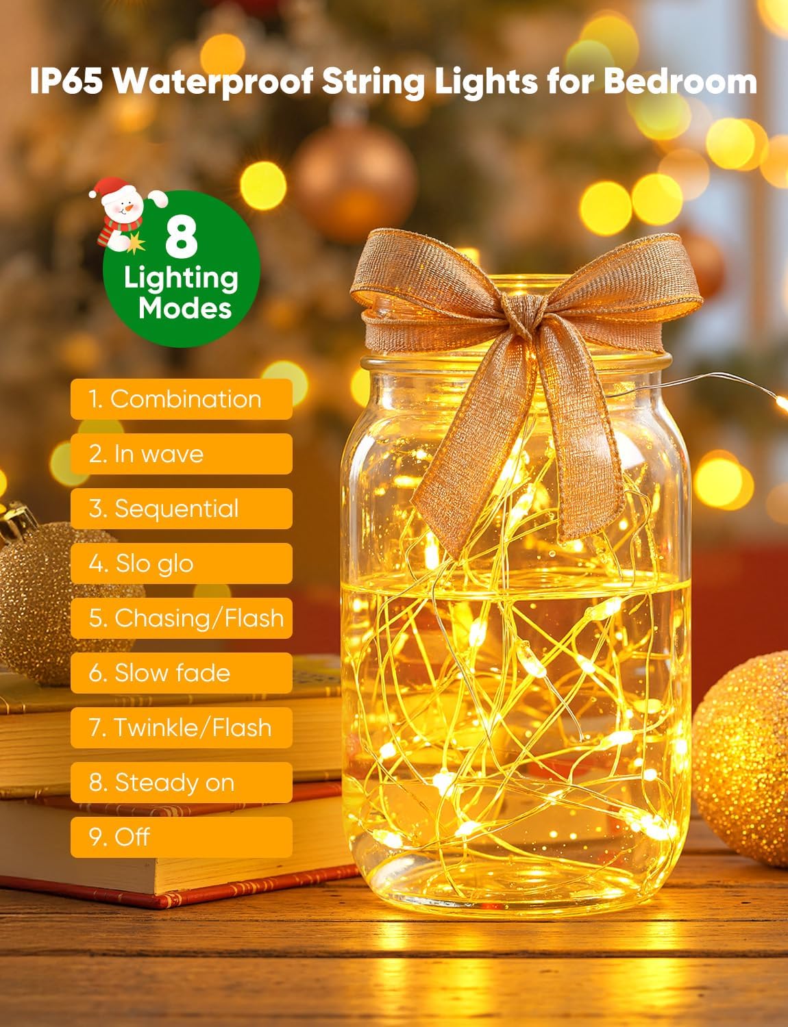 Minetom 12 Pack Fairy Lights - Battery Operated 20 LED Twinkle Lights | 7ft Warm White Waterproof Silver Wire for Mason Jars & Parties