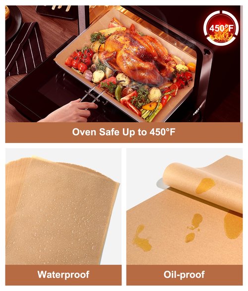 160 Pcs Unbleached Parchment Paper Sheets, 12x16 Inch Precut Baking Paper for Baking Sheet, Non-Stick Parchment Paper for Baking, Oven, Air Fryer, Grilling, Steaming, Cookies, Bread, Cake