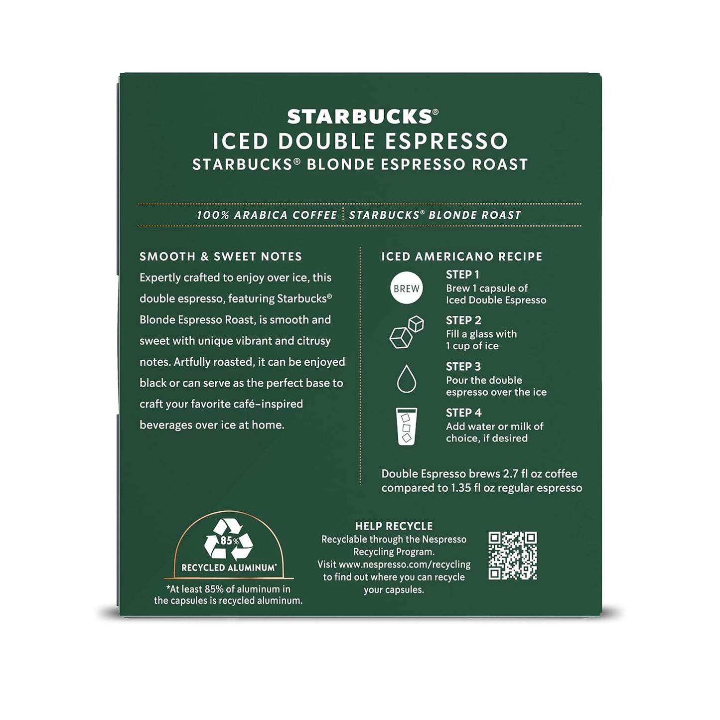Starbucks by Nespresso Vertuo Iced Blond Roast Coffee Pods - 32 Count for Perfect Iced Brews