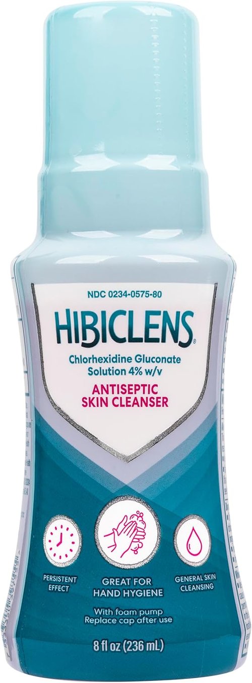 Hibiclens Antimicrobial Soap - 8 oz Foaming Pump for Effective Skin Cleansing | Hospital & Home Use