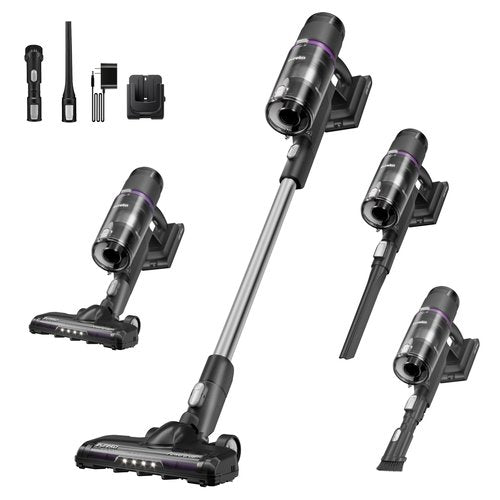 EurekaCordless Vacuum - 50 Min Runtime for Large Homes, 5.5 lbs Lightweight, Ideal for Pet Hair & Allergies on Hardwood & Carpet ReactiClean 410