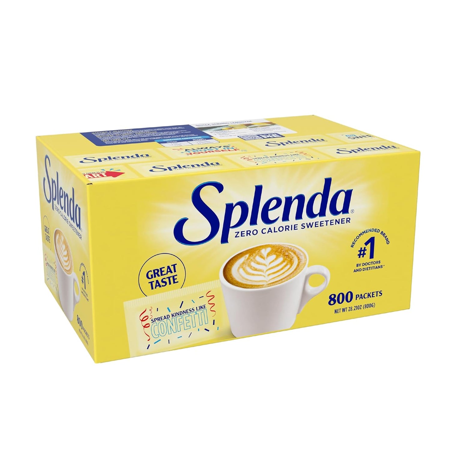 SPLENDA Zero Calorie Sweetener - 800 Packets for Guilt-Free Sweetening | Perfect for Baking