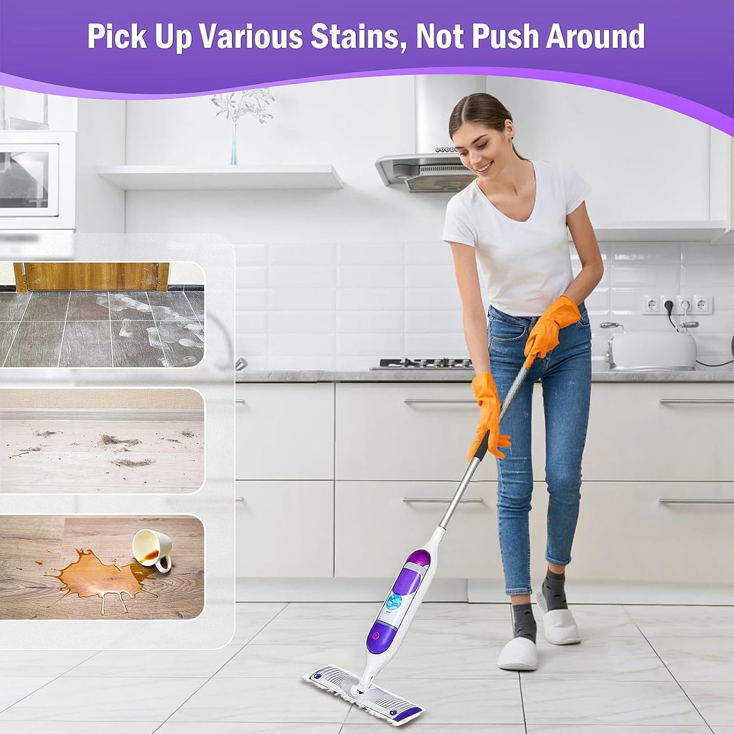 Skiennix 40 Pack Disposable Refill Pads - Multi-Surface Replacement Spray Mopping Pads for Safe Floors