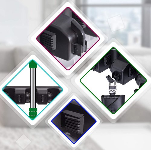 HYRIXDIRECT Broom Hanger - Heavy-Duty Wall Mount Organizer for Mops & Garden Tools | Ideal for Garage & Laundry Room