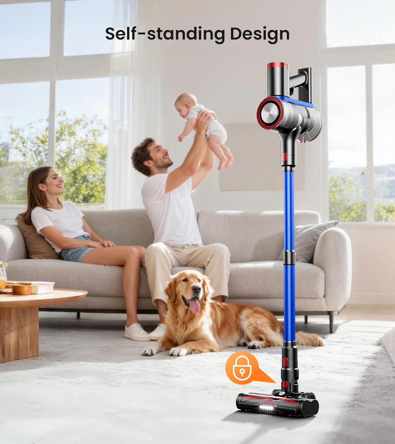 NADALY Cordless Vacuum Cleaner - 550W, 45Kpa Suction, 65 Minutes Runtime | 8-in-1 Lightweight Design for Home & Pet Hair