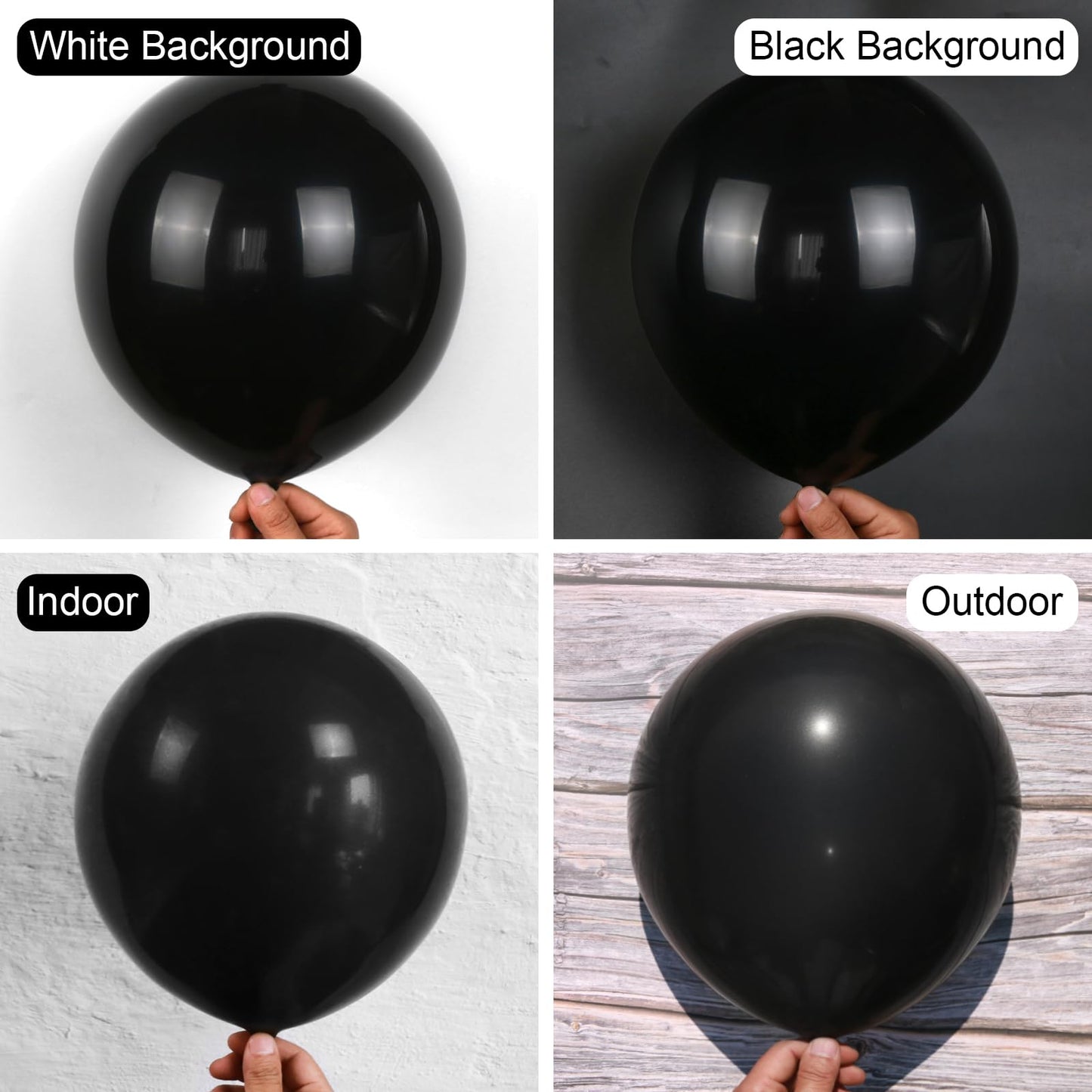 Zingnify Matte Black Latex Balloons 149 Pcs Multi-Sizes (18/12/10/5") Balloon Garland Arch Kit, Birthday Wedding Halloween Bachelor Party Decorations