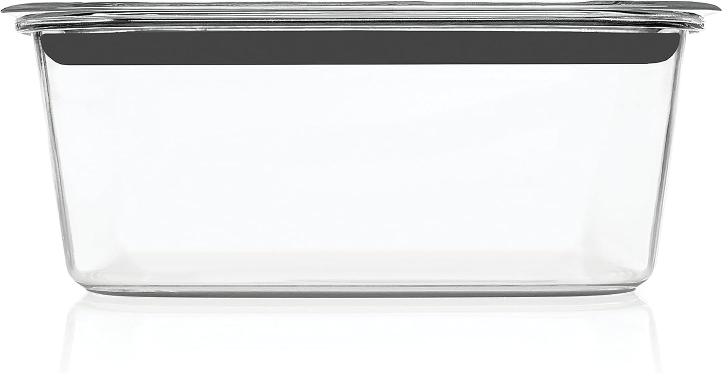 Rubbermaid Brilliance Food Storage Containers - Large 9.6 Cup | Clear | Set of 2 for Freshness