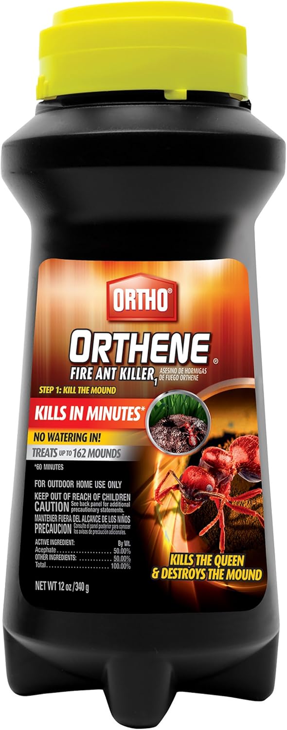 Ortho Orthene Fire Ant Killer - Effective Mound Treatment, Kills Queens, No Watering Needed, 12 oz