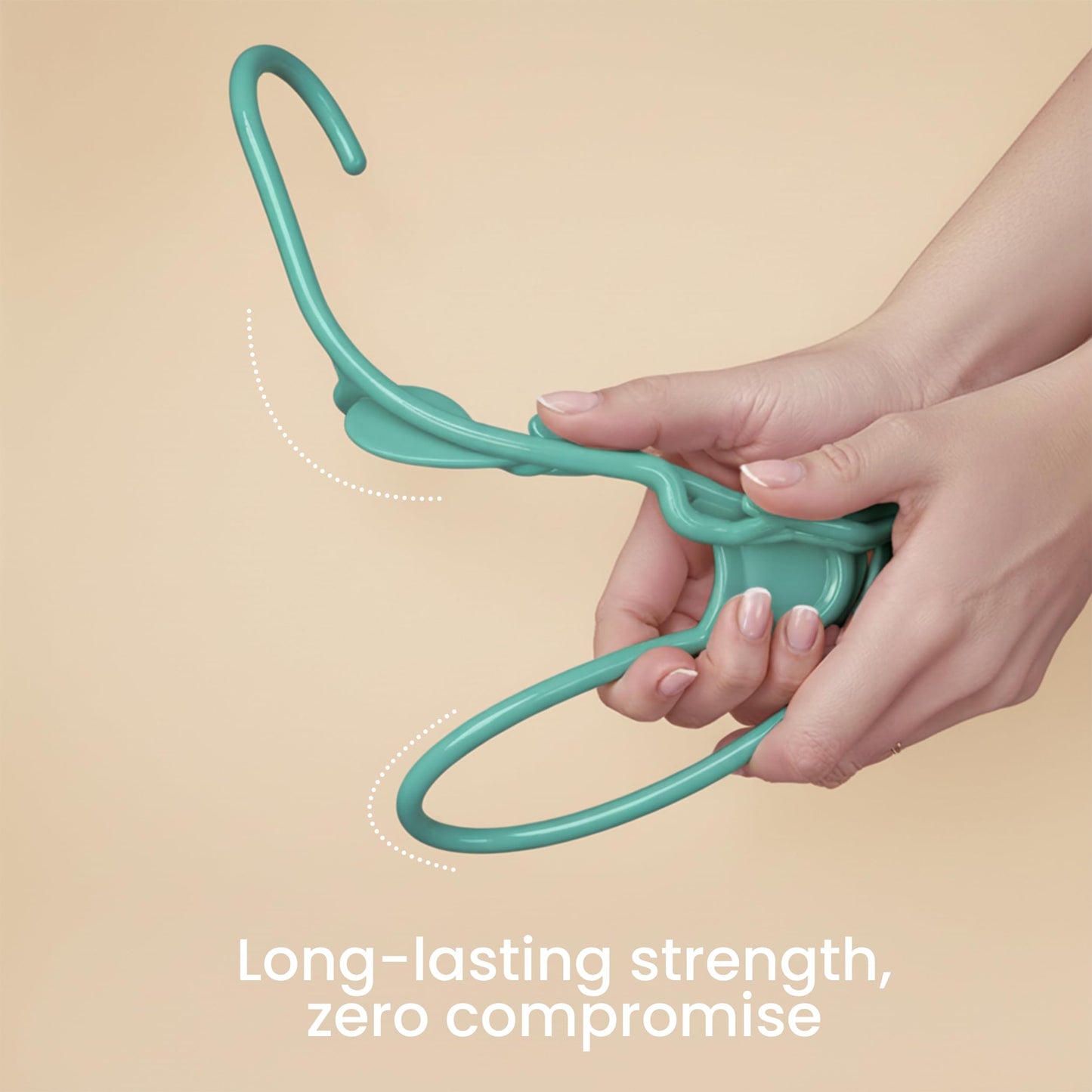 Utopia Home Plastic Hangers 50 Pack, Space Saving Plastic Clothes Hangers for Adults with Built-in Strap Hooks, Essential for Shirts, Pants, Skirts & Coats (Aqua)