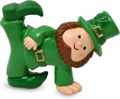 Gift Boutique St. Patrick's Leprechaun Figurines - Set of 3 Mini Irish Resin Decor for Home & Garden