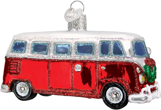 Camping Lantern Glass Blown Ornament - Vintage Christmas Tree Decoration