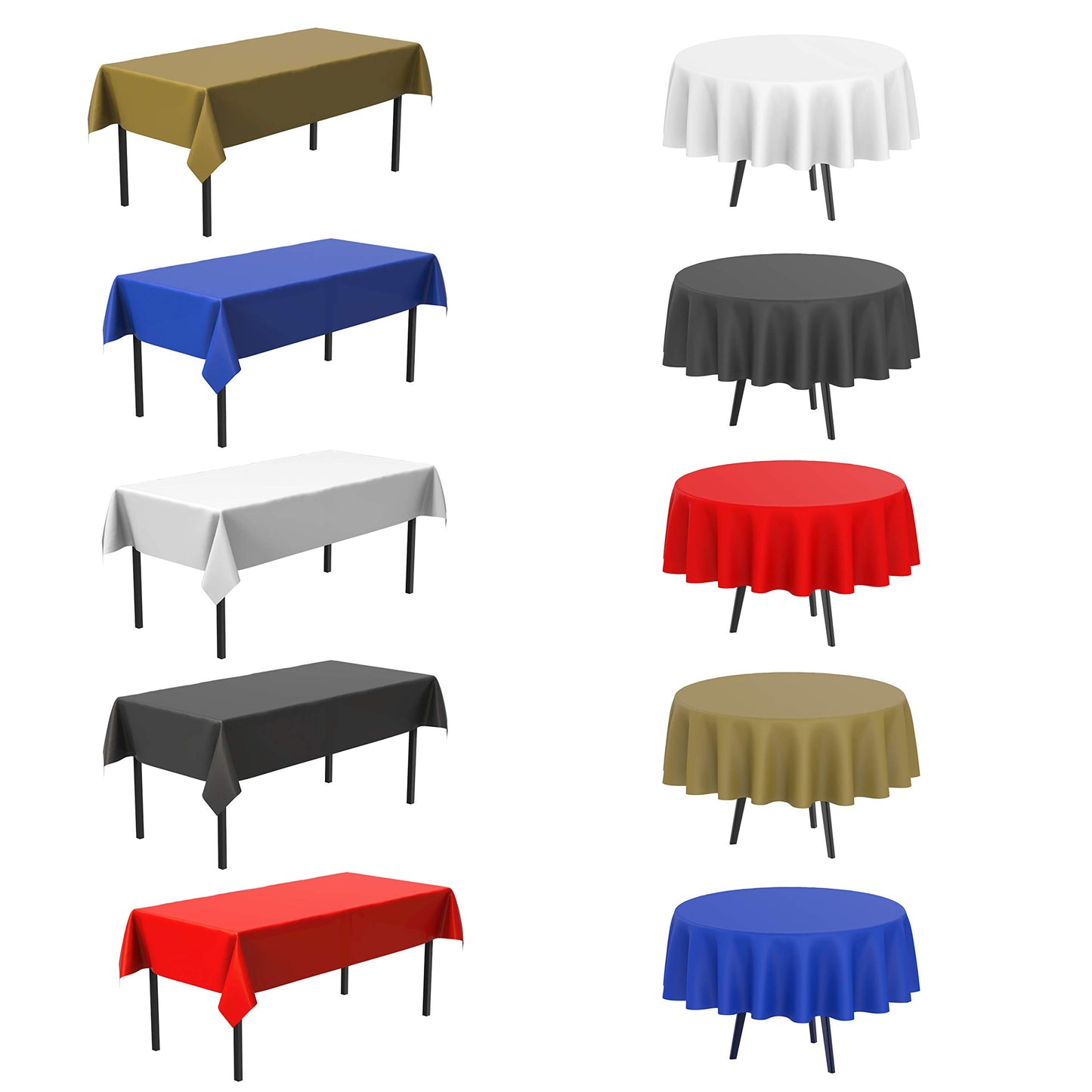 Plastic Tablecloth Disposable Blue (12 Pack) Bulk - Ultra Heavy Duty Table Cloth Rectangle (54” x 108”) 6 Foot or 8 Foot Tables, Premium Royal Blue Party Table Cloths Birthdays Christmas [12 Pack]