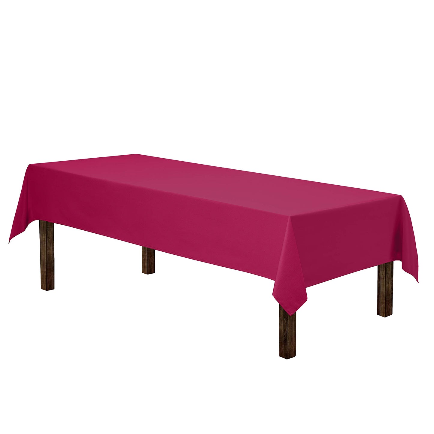 Gee Di Moda Rectangle Tablecloth - 60 x 126 Inch Fuchsia Table Cloth for 8 Foot Rectangle Tables - Heavy Duty Washable Fabric - for Holiday Party, Dinner, Weddings, Baby Shower & Events