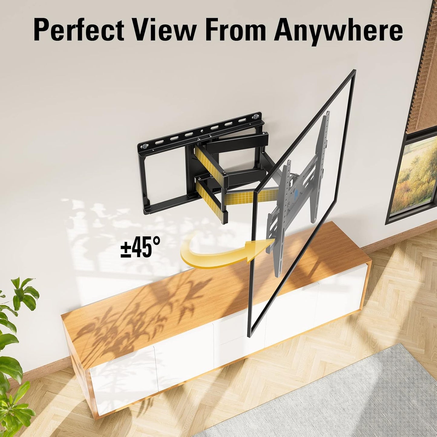 Mounting Dream TV Wall Mount - Swivel & Tilt for 32-65 Inch TVs | Includes Soundbar Bracket MD5425