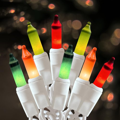 HISHINY Christmas Lights 100 Count Pastel Decorative Mini String Lights with White Wire for Outdoor Indoor Easter Decorations,Christmas,Wedding,Valentines Day Decor,UL Certified (21feet)