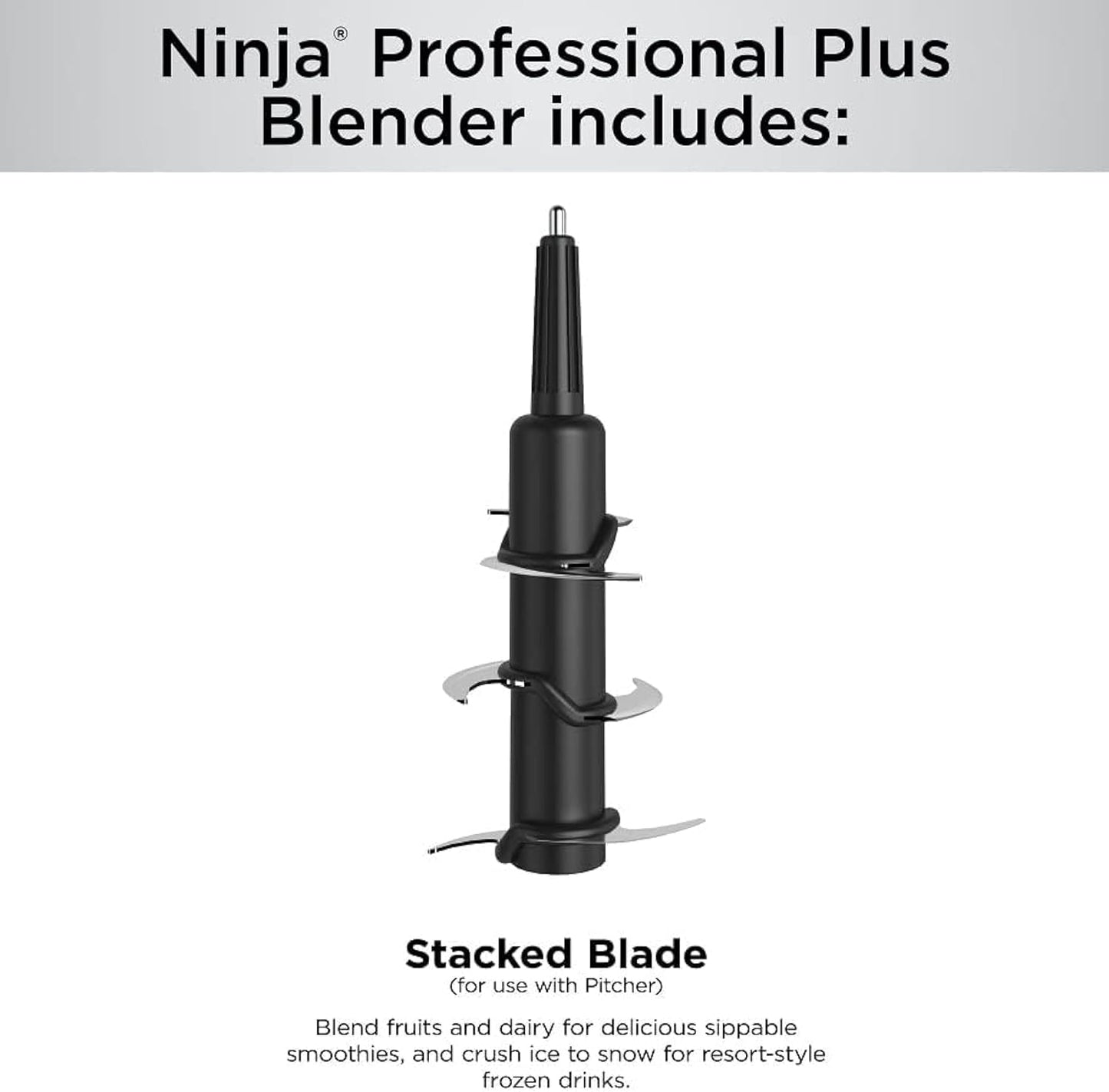 Ninja Professional Plus Blender - Powerful Smoothie & Frozen Drink Maker | 1400W, 72oz Pitcher | Dark Grey, 3 Auto IQ™ Presets
