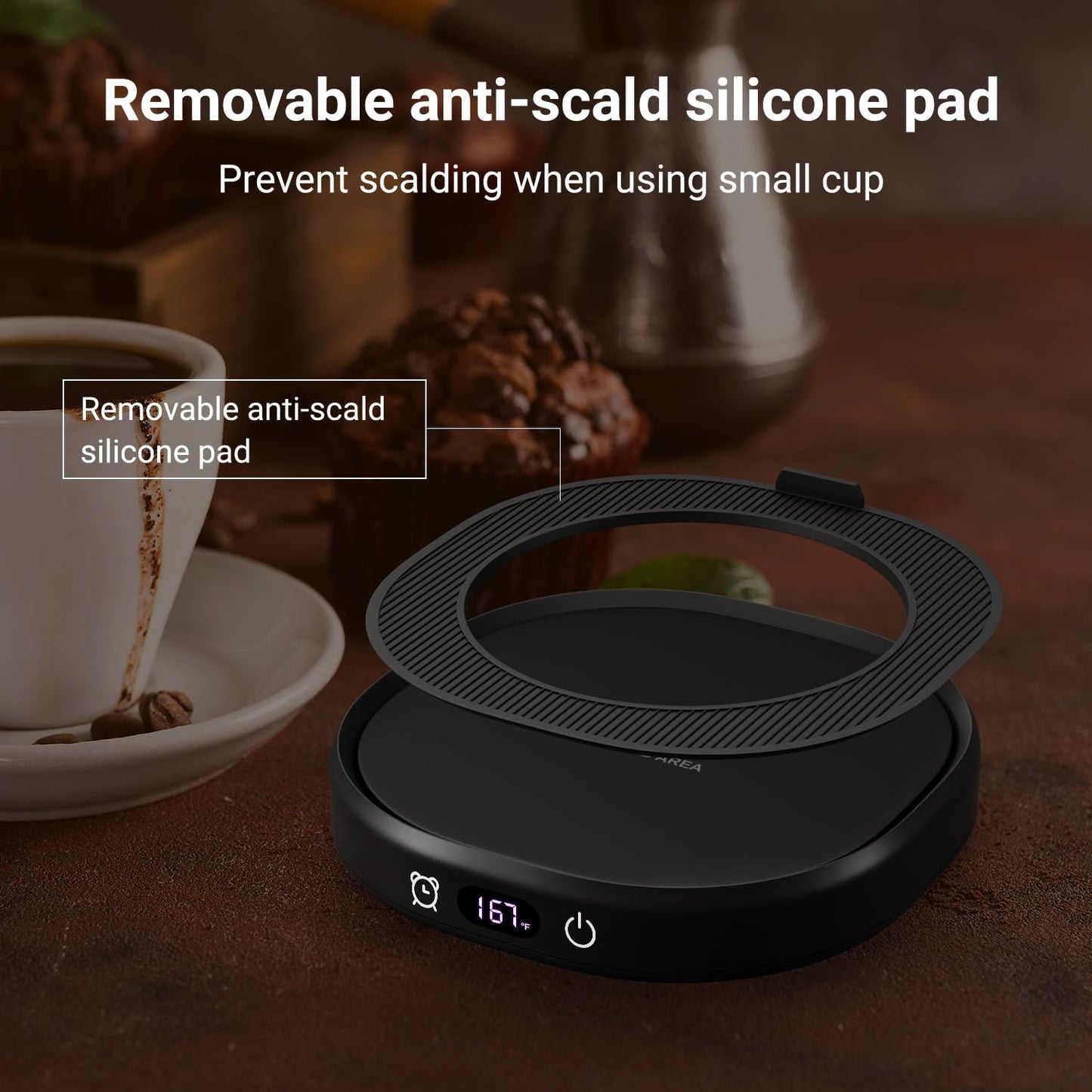 Coffee Mug Warmer & You are Awesome Mug Set, Electric Cup Warmer for Desk, Beverage Warmer with 4 Temperature Setting, 8-Hours Auto Shut Off