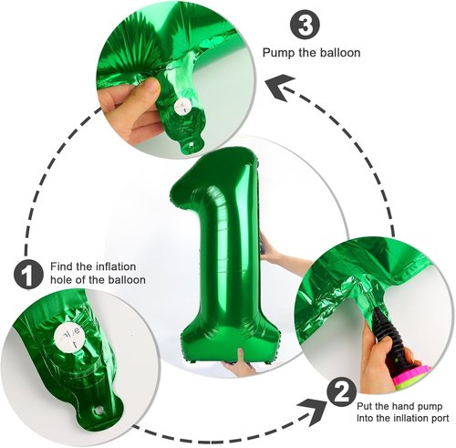 Happy 25th Birthday Decorations | 40-Inch Dark Green Foil Balloon Numbers for Women - Perfect for Parties & Anniversaries