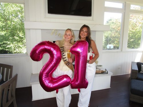 Hot Pink Number 17 Balloons 40 inch, 17 Number Balloons, 17th Birthday Decorations for Girls 17 Year Old Hot Pink Party Supplies