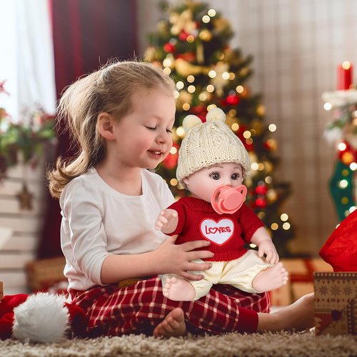 Eleanore's Diary Baby Doll Advent Calendar - 12'' Realistic Soft Body Doll Set with Clothes & Accessories | 24 Days of Christmas Surprises for Girls