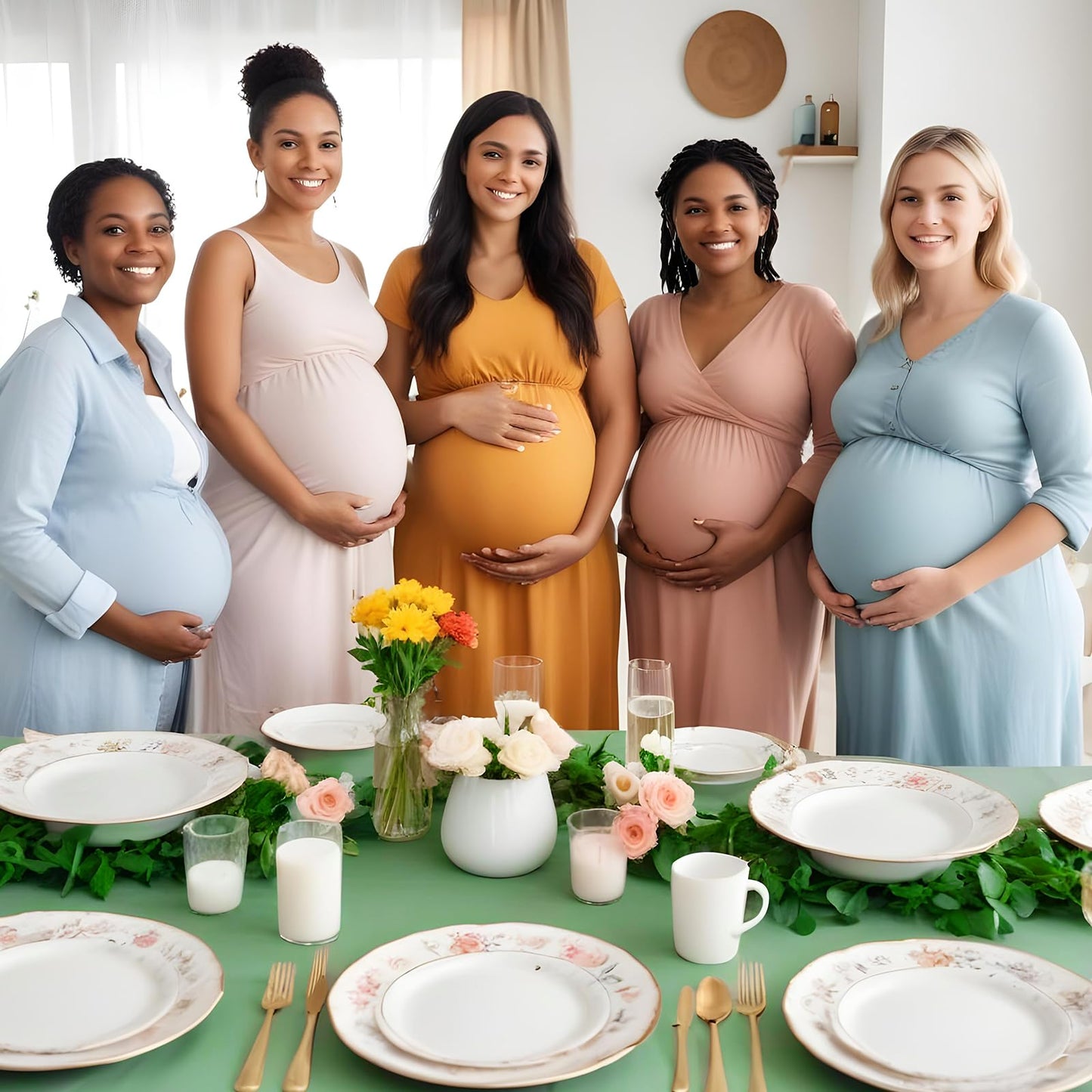 3 Pack Plastic Sage Green Tablecloth, 54 X 108Inch Scalloped Table Cover Disposable Sage Green Tables Cloth for Rectangle Tables Waterproof Table Cover for Baby Shower Bridal Tea Party Wedding