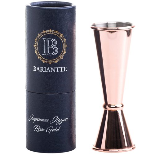 BARIANTTE Cocktail Jigger for Bartending, 2 oz 1 oz Japanese Measuring Shot Glass - Silver