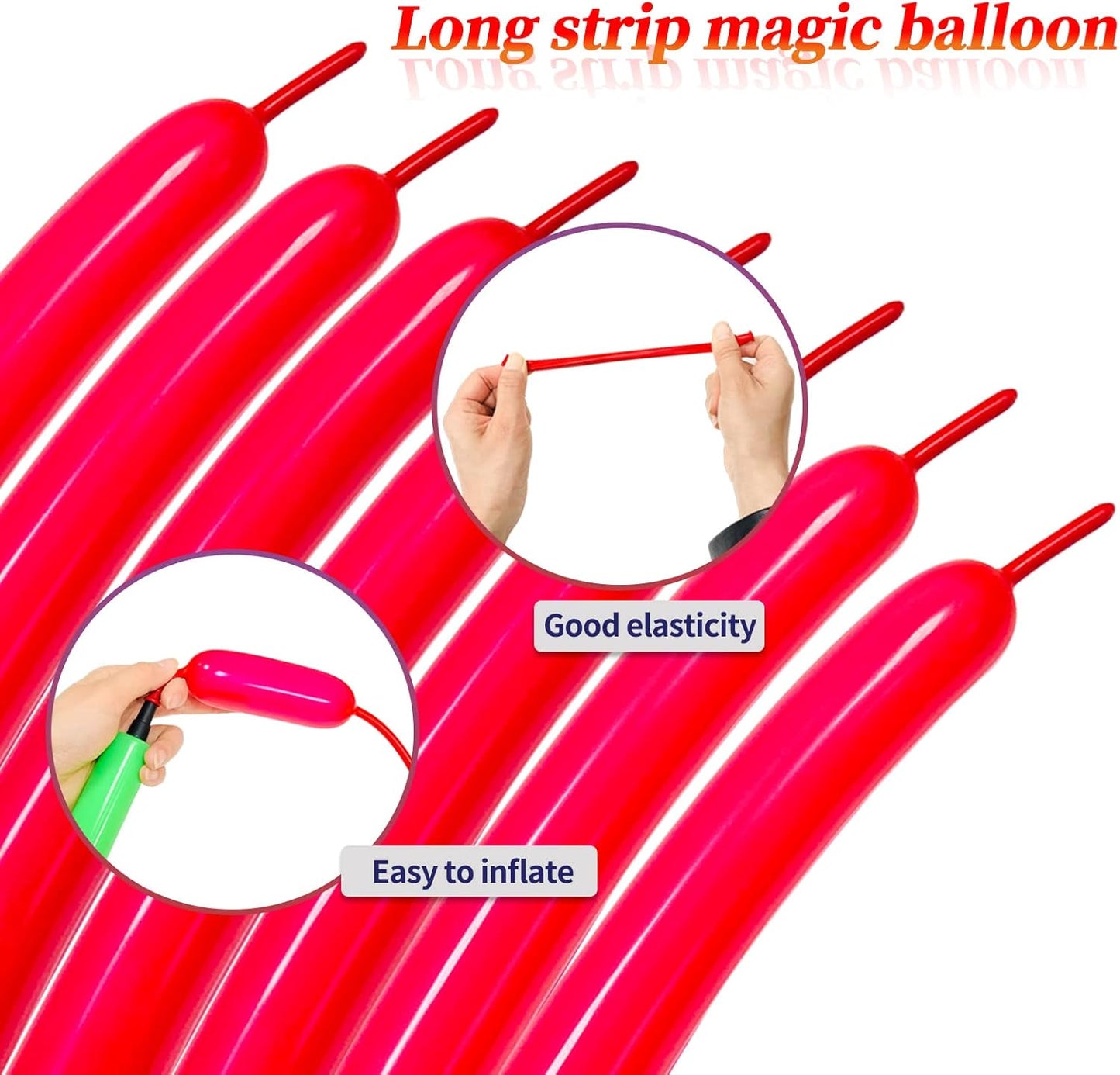 Red 260 Balloons by [Brand Name] - Thick Latex Twisting Balloons for Animal Models | Perfect for Halloween, Weddings & Birthdays