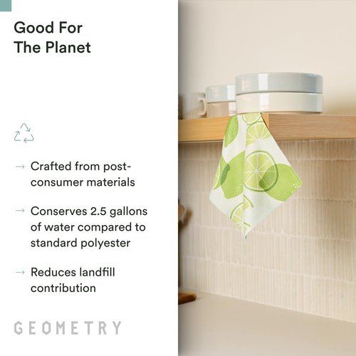 GEOMETRY Dishcloth – Spring & Summer Collection – Quick-Dry, Ultra-Absorbent, Reusable Microfiber Kitchen Towels for Drying & Cleaning - Fruit Fun - 3 Pack