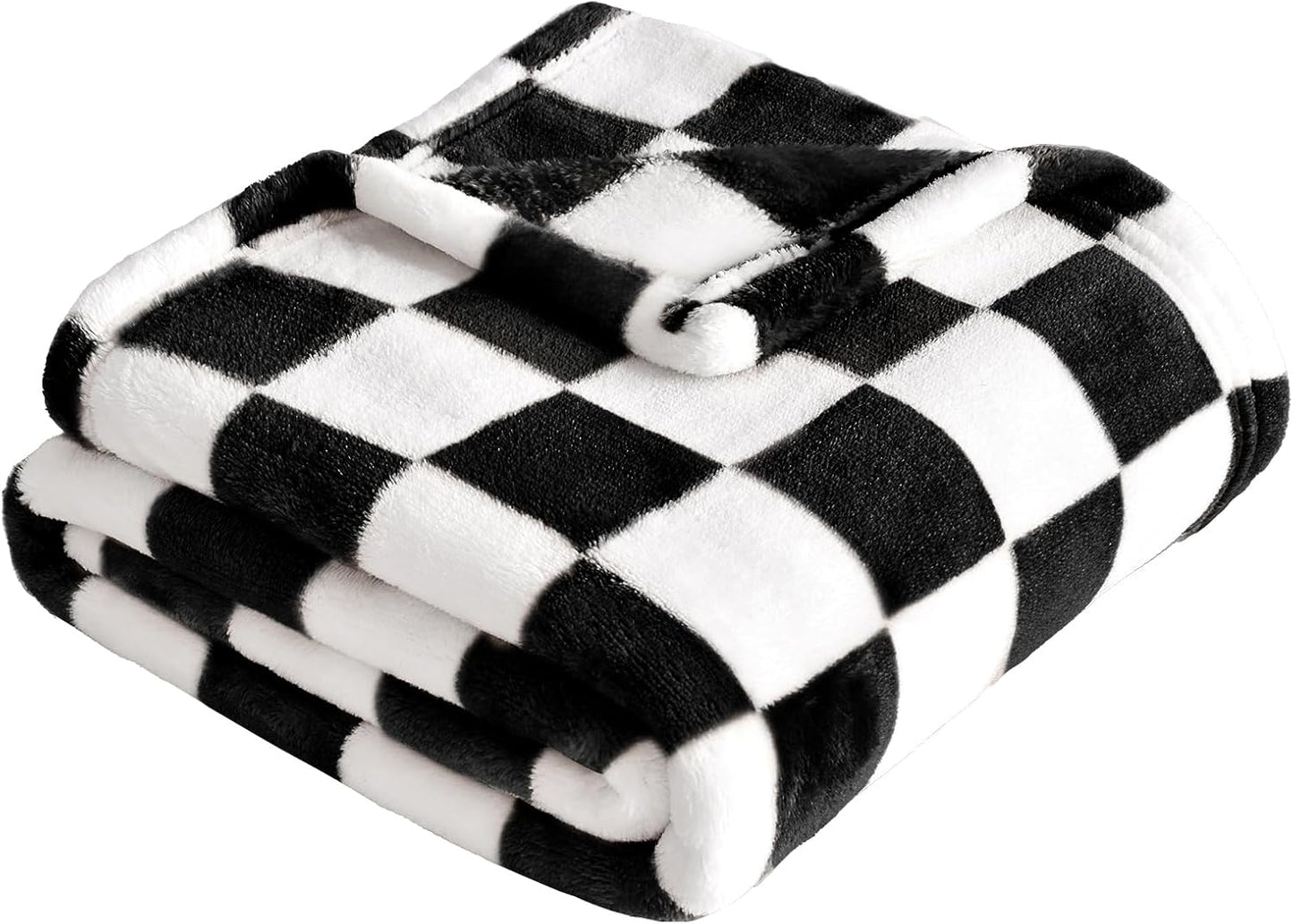 Yurhap Checkered Baby Blanket - Ultra Soft Fleece Receiving Blanket for Infants | 30''x40'', Black