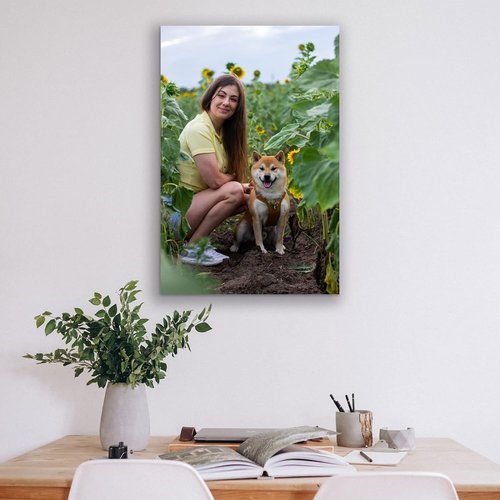 Custom Canvas Prints - Personalized Wall Art for Pet & Family Photos | Perfect Gifts for Mom & Dad (18'' W x 30'' H)