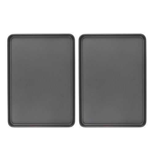 GoodCook Everday Nonstick Carbon Steel 15” x 21” Baking Sheet Set, 2 Pack – Extra-Large Carbon Steel Cooking Pans, Bakeware Set, Cookie Sheets for Baking, Oven Pan Set