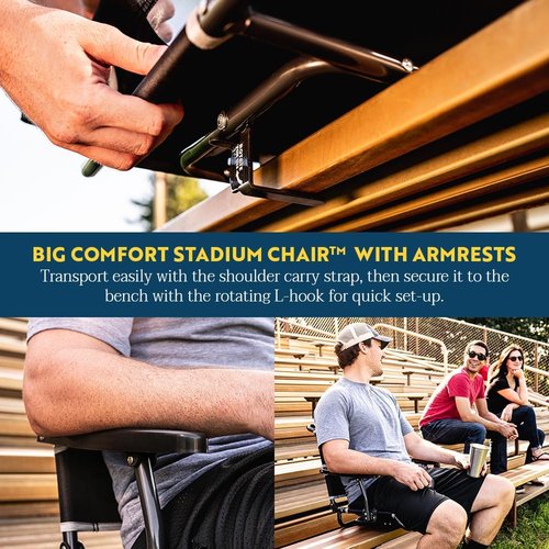 GCI Outdoor Comfort Chair - Portable Stadium Seat with Back Support | Lightweight & Durable