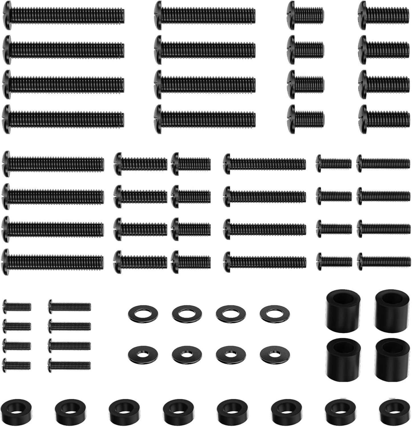 WALI Universal TV Mount Hardware Kit - Fits Most TVs Up to 80 Inches | Includes M4, M5, M6, M8 Bolts - Black