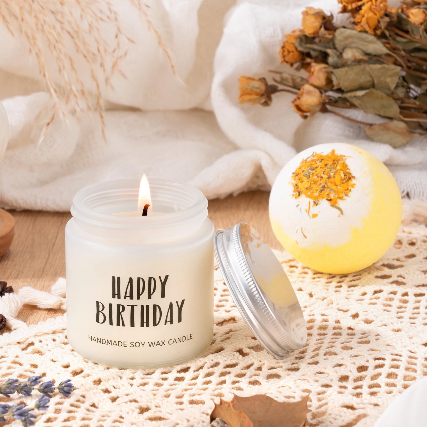isolune Birthday Gifts For Women, Teen Girl, Her - Gift Baskets with Cute Daisy Aesthetic Glass Cups Gift Set 7pcs - Perfect for Girl, Sister, Daughter, Friends