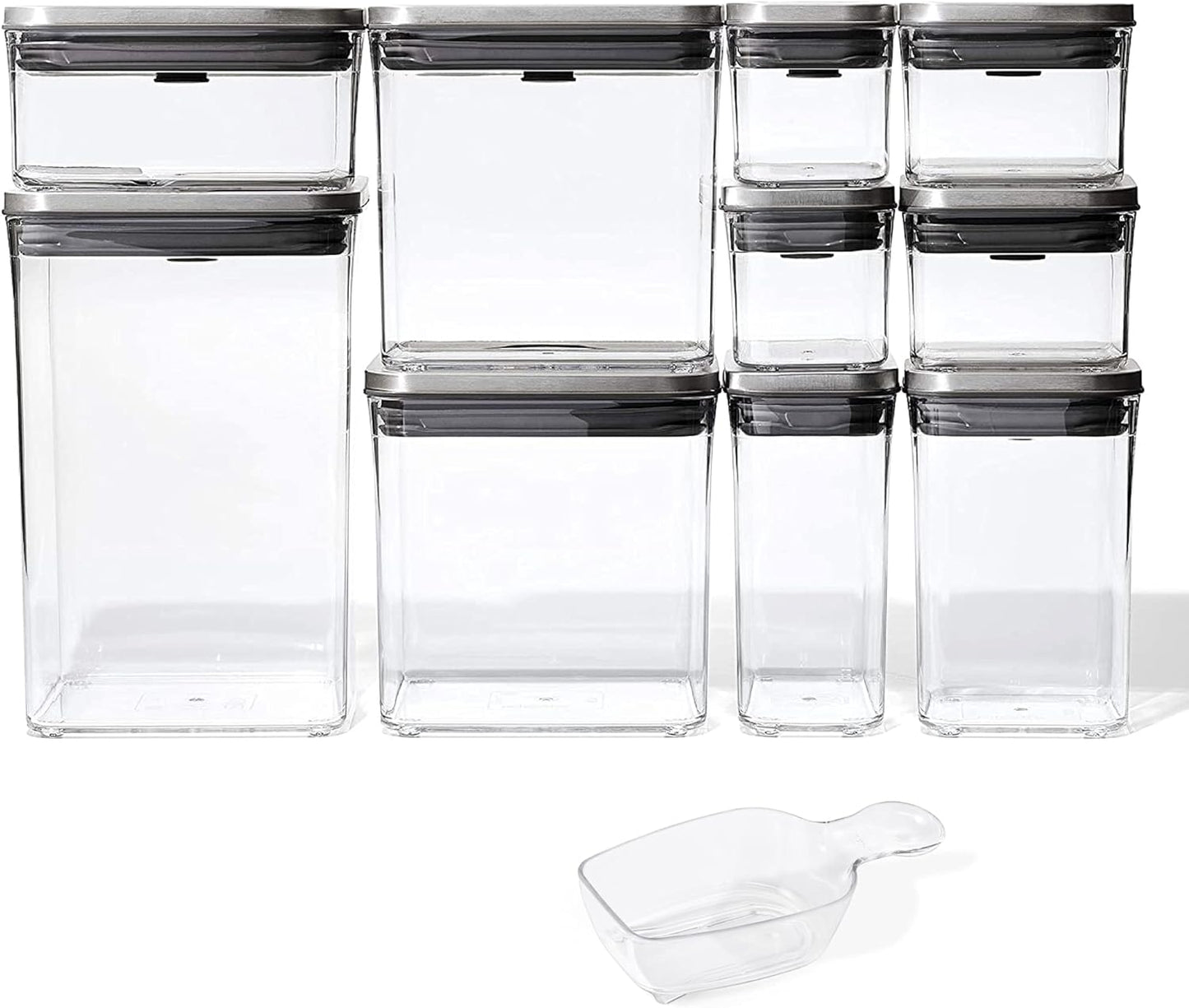 OXO SteeL 12-Piece POP Container Set - Airtight Food Storage Solution for Freshness
