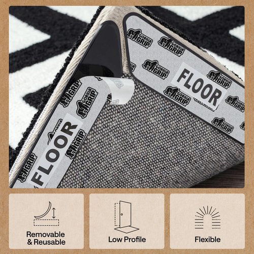 GORILLA GRIP Rug Gripper Pads - Reusable Double-Sided Stickers for Flat Corners | 8 Pcs for Hardwood & Tile Floors