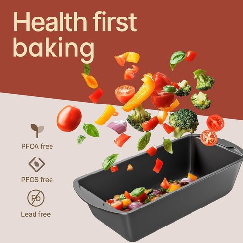 BAKKENMASTER Swiss Loaf Pan Set | 4-Piece Nonstick Carbon Steel Bakeware for Perfect Bread & Cakes