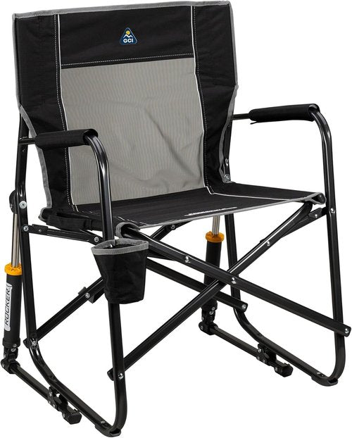 GCI Outdoor Freestyle Rocker - Comfortable Outdoor Rocking Chair with Beverage Holder | Portable Design
