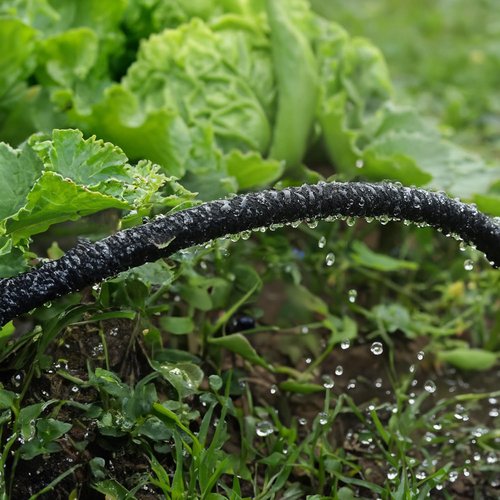 Hourleey Flat Soaker Hose - 100 FT Drip Irrigation System | Leak-Free Dual-Layer Design, Saves 80% Water